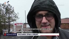 Catania, acoperită de cenușă vulcanică